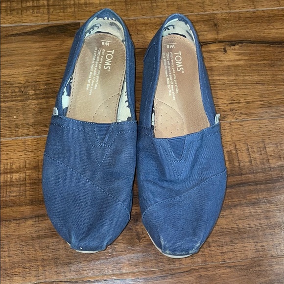 Toms Shoes - Navy Blue Toms slip ons!